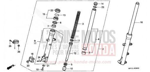 FRONT FORK CLR125W de 1998